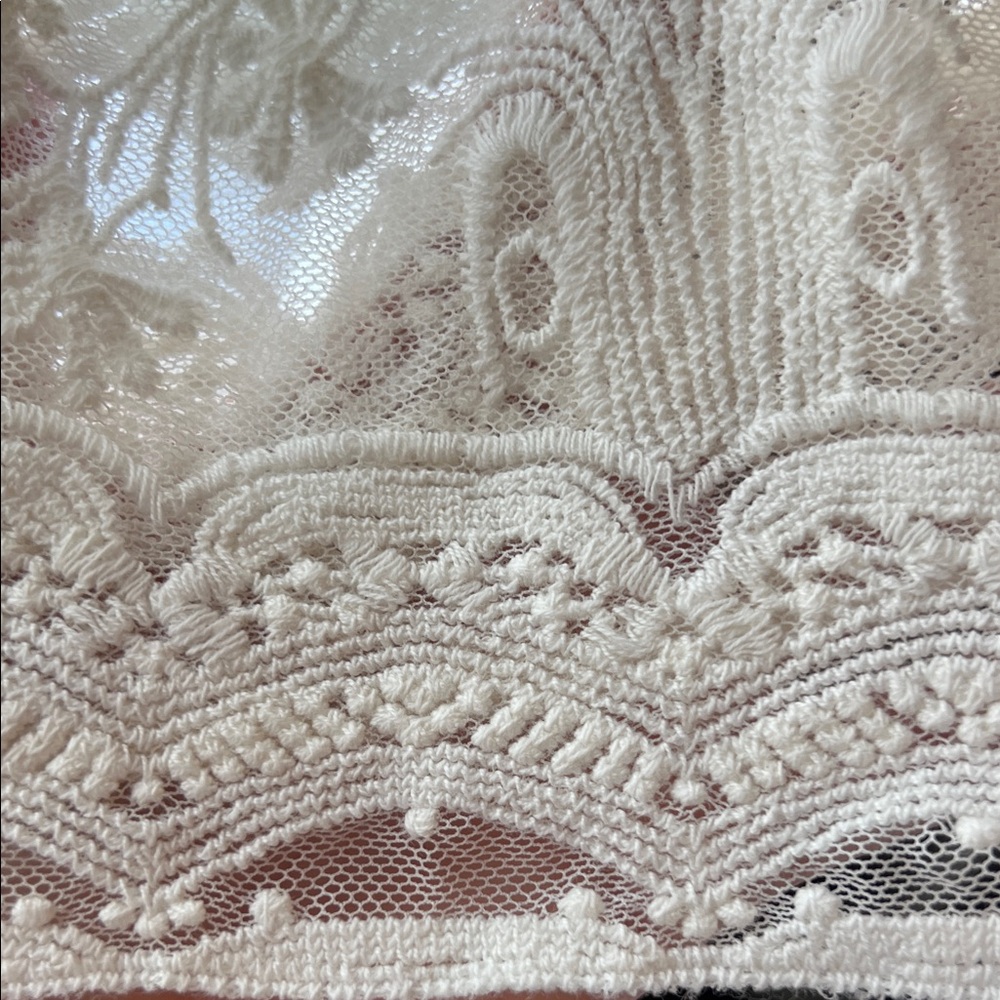 NWOT CHRIS McLAUGHLIN Sheer Lace Cardigan - Picture 2 of 8